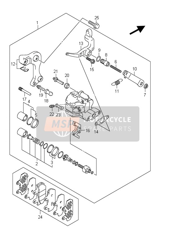 6912005H00, Supporto Freno Stazionamento, Suzuki, 0